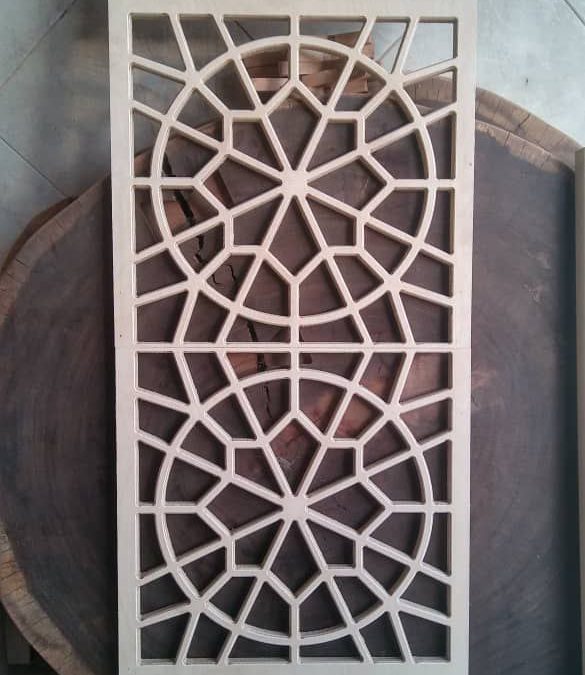 اجرای گره چینی با دستگاه سی ان سی چوب